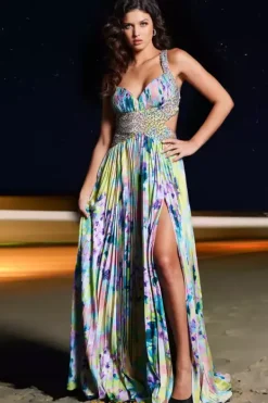 A Line Charmeuse Dress 38733^Jovani Sale