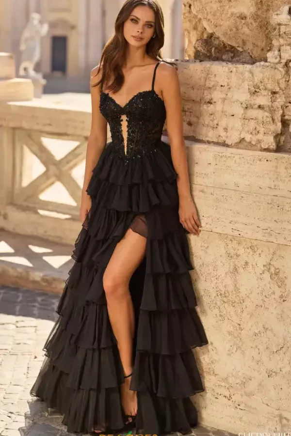 A Line Sequins Open Back Dress 57417^Sherri Hill Sale