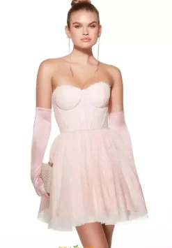 A Line Strapless Short Dress 30041^Alyce New