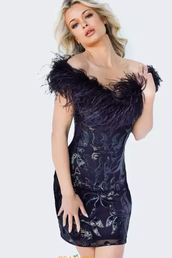 Applique Fitted Dress 22347^Jovani Hot