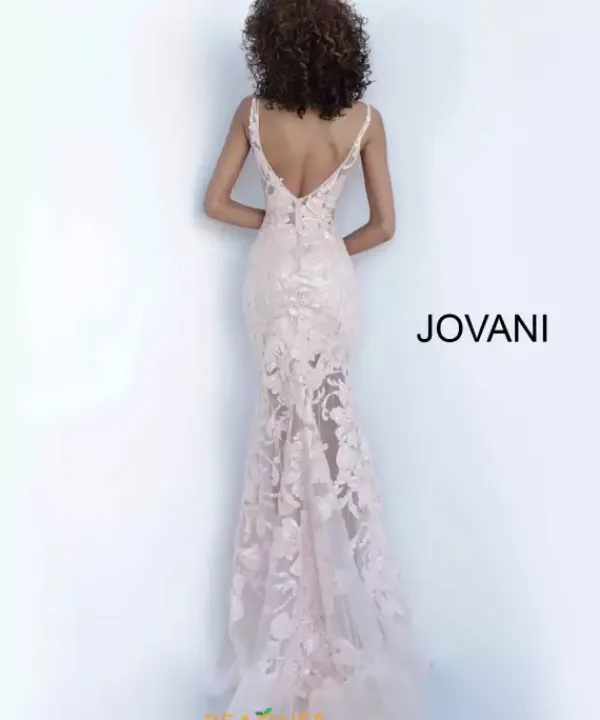 Applique Long Fitted Dress 60283^Jovani