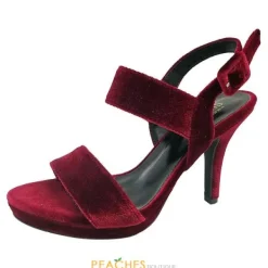A-Robin-223 Velvet heels by^Blossom Footwear Clearance
