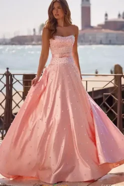 Back Zipper Bow Long Dress 57235^Sherri Hill Best