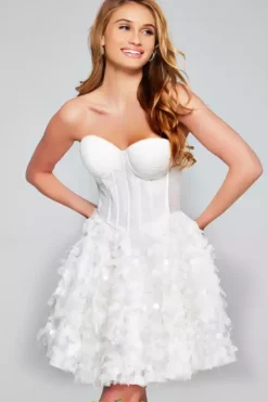 Corset Strapless Short Dress 38248^Jovani Outlet