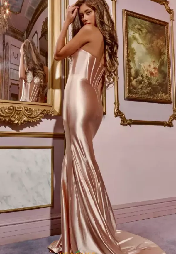 Fitted Jersey Corset Dress D5018^Jovani Hot