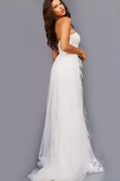 Fitted Overskirt Long Dress 07914^Jovani Hot