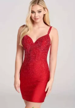 Fitted Short Beaded Dress EW22036S^Ellie Wilde Best