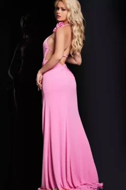 Halter Neckline Fitted Dress 37143^Jovani Online