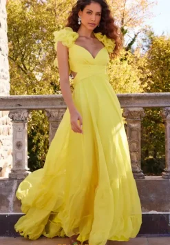 Lace Up Back A Line Dress 23322^Jovani Hot