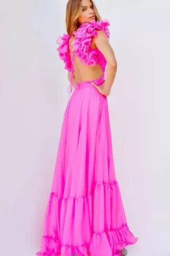 Lace Up Back A Line Dress 23322^Jovani Hot