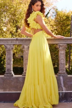 Lace Up Back A Line Dress 23322^Jovani Hot