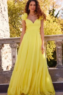 Lace Up Back A Line Dress 23322^Jovani Hot