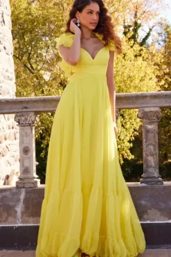 Lace Up Back A Line Dress 23322^Jovani Hot