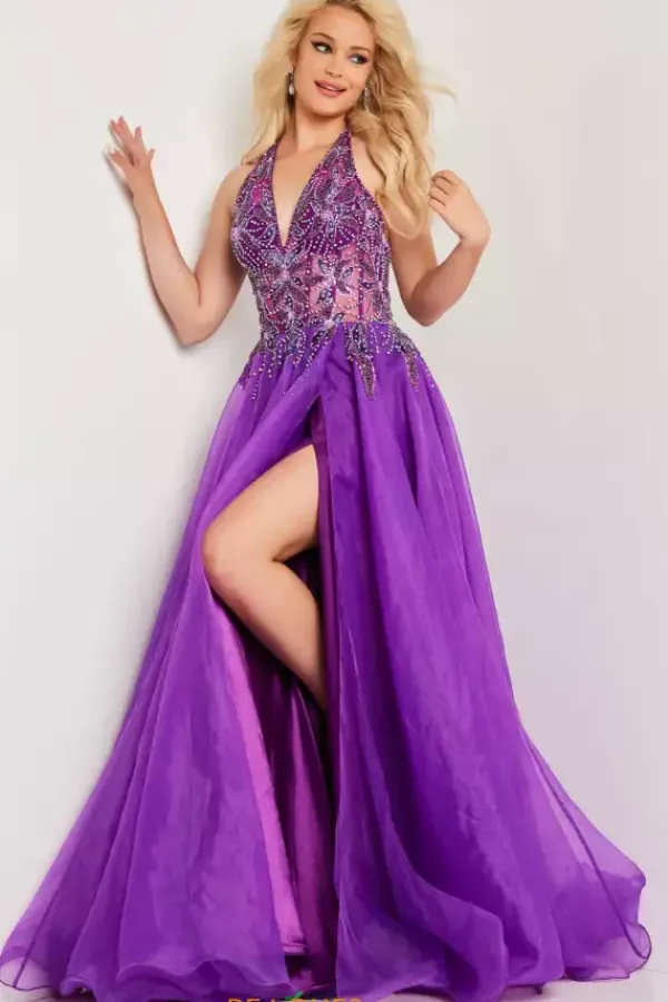 Long A Line Beaded Dress 25964^Jovani Outlet