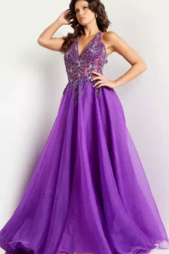 Long A Line Beaded Dress 25964^Jovani Outlet