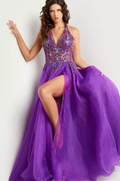 Long A Line Beaded Dress 25964^Jovani Outlet