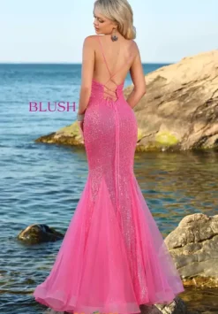Long Mermaid Sequins Dress 20548^Blush Best