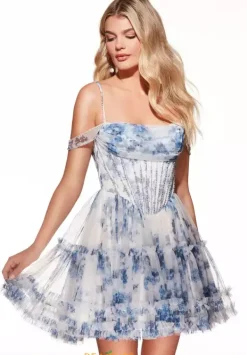 Off The Shoulder A Line Short Dress 30048^Alyce Discount