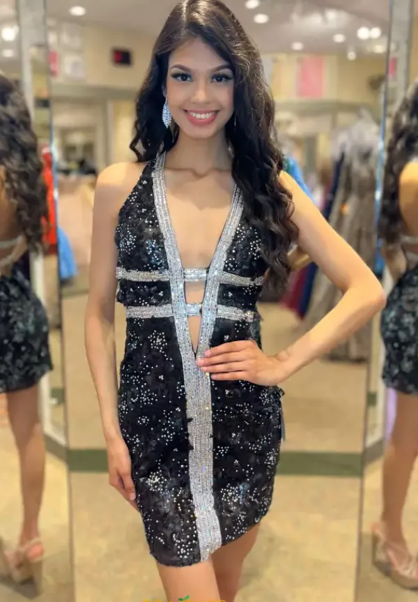 Open Back Fitted Dress 1112^Jasz Couture