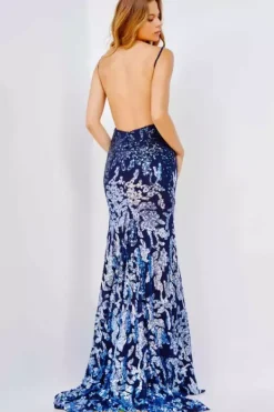 Open Back Fitted Long Dress 09749^Jovani Sale