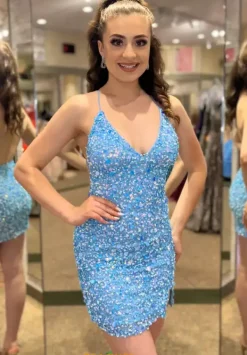 Open Back Short Fitted Dress 1129^Jasz Couture Sale