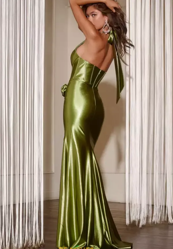 Satin Fitted Long Dess D5814^Jovani Best