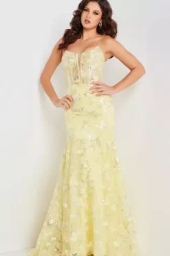 Scoop Neckline Long Dress 38004^Jovani