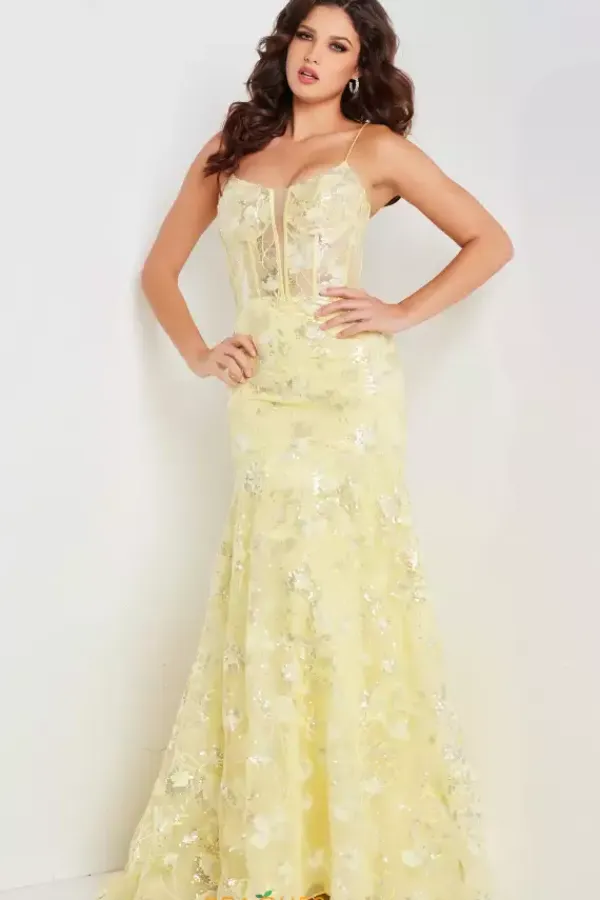 Scoop Neckline Long Dress 38004^Jovani