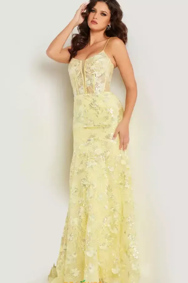 Scoop Neckline Long Dress 38004^Jovani