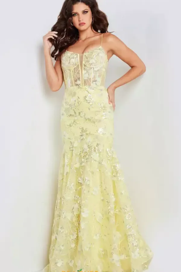 Scoop Neckline Long Dress 38004^Jovani