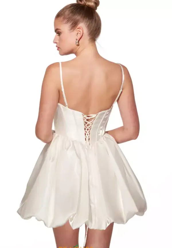 Short A Line Satin Dress 30012^Alyce Discount