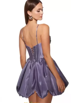 Short A Line Satin Dress 30012^Alyce Discount