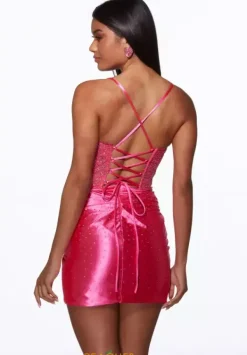 Short Beaded Corset Dress 40092^Alyce New