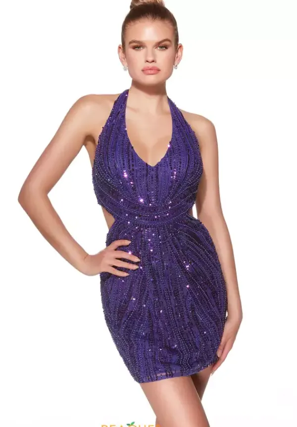 Short Halter Neckline Dress 40096^Alyce New