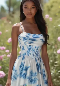 Short Satin A Line Dress 30059^Alyce Outlet