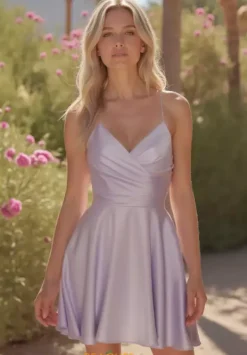 Short Satin A Line Dress 30018^Alyce Sale