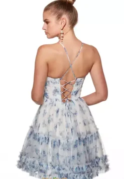 Short V Neck A Line Dress 30057^Alyce Best