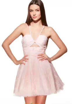 Short V Neckline A Line Dress 30030^Alyce New