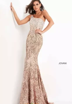 Single Shoulder Fitted Dress 06459^Jovani Online