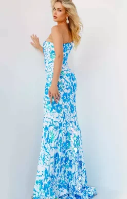 Single Shoulder Long Dress 08256^Jovani Sale