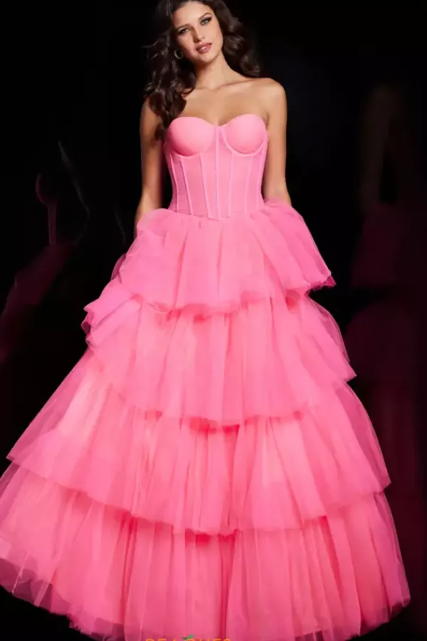 Strapless A Line Dress 37062^Jovani Best