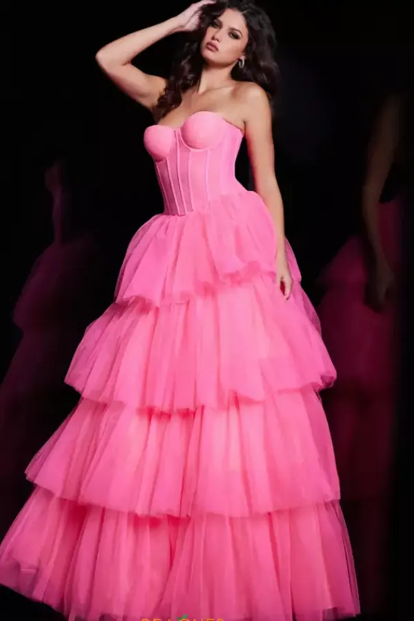 Strapless A Line Dress 37062^Jovani Best