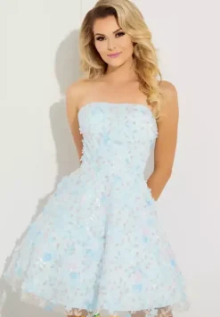 Strapless A Line Glitter Dress 1215^Jasz Couture Online