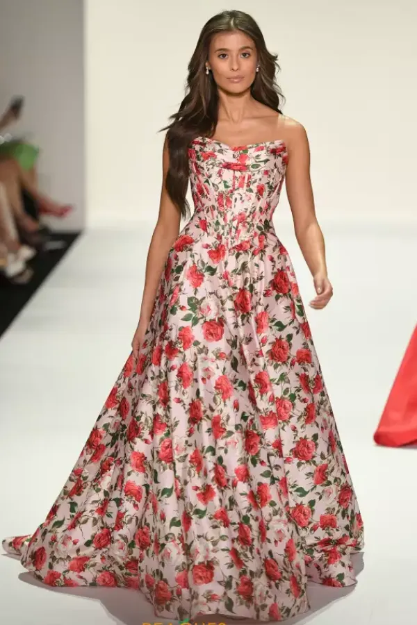 Strapless A Line Long Dress 57723^Sherri Hill Sale