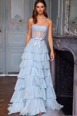 Strapless Corset A Line Dress 57739^Sherri Hill
