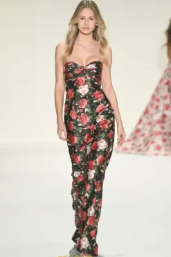 Strapless Fitted Print Dress 57962^Sherri Hill Hot