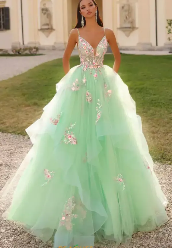 Tulle Open Back A-Line Dress 61735^Alyce New