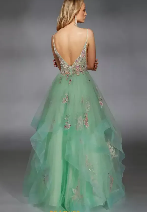 Tulle Open Back A-Line Dress 61735^Alyce New