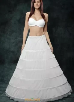 White Ball Gown Hoop Slip with 6-Bones^ Discount